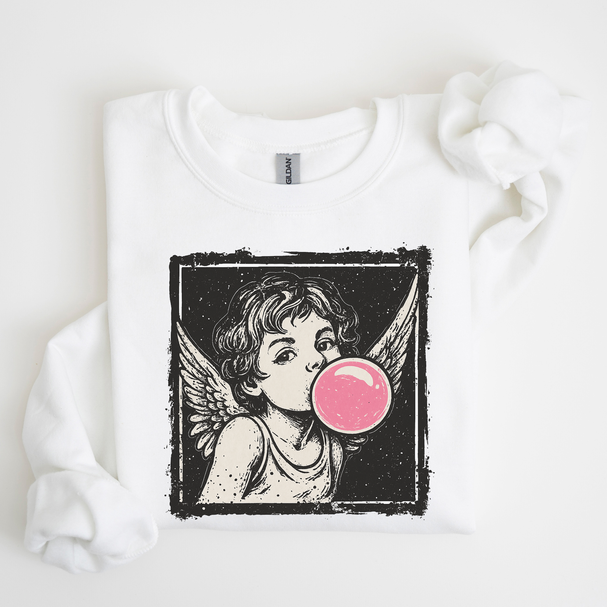 Vintage Cupid Bubblegum Graphic Crewneck