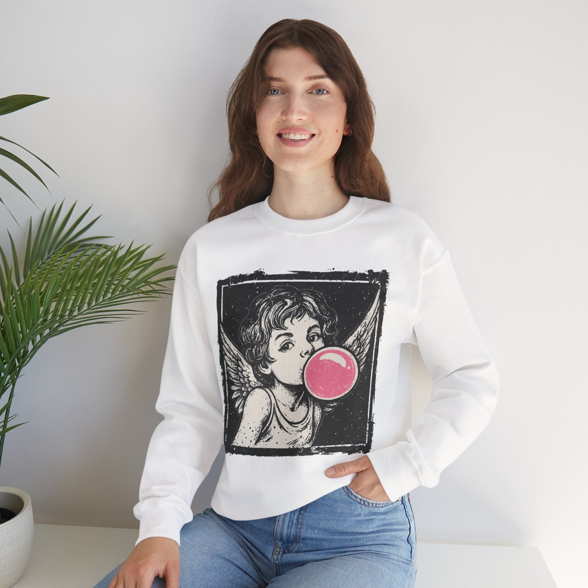 Vintage Cupid Bubblegum Graphic Crewneck