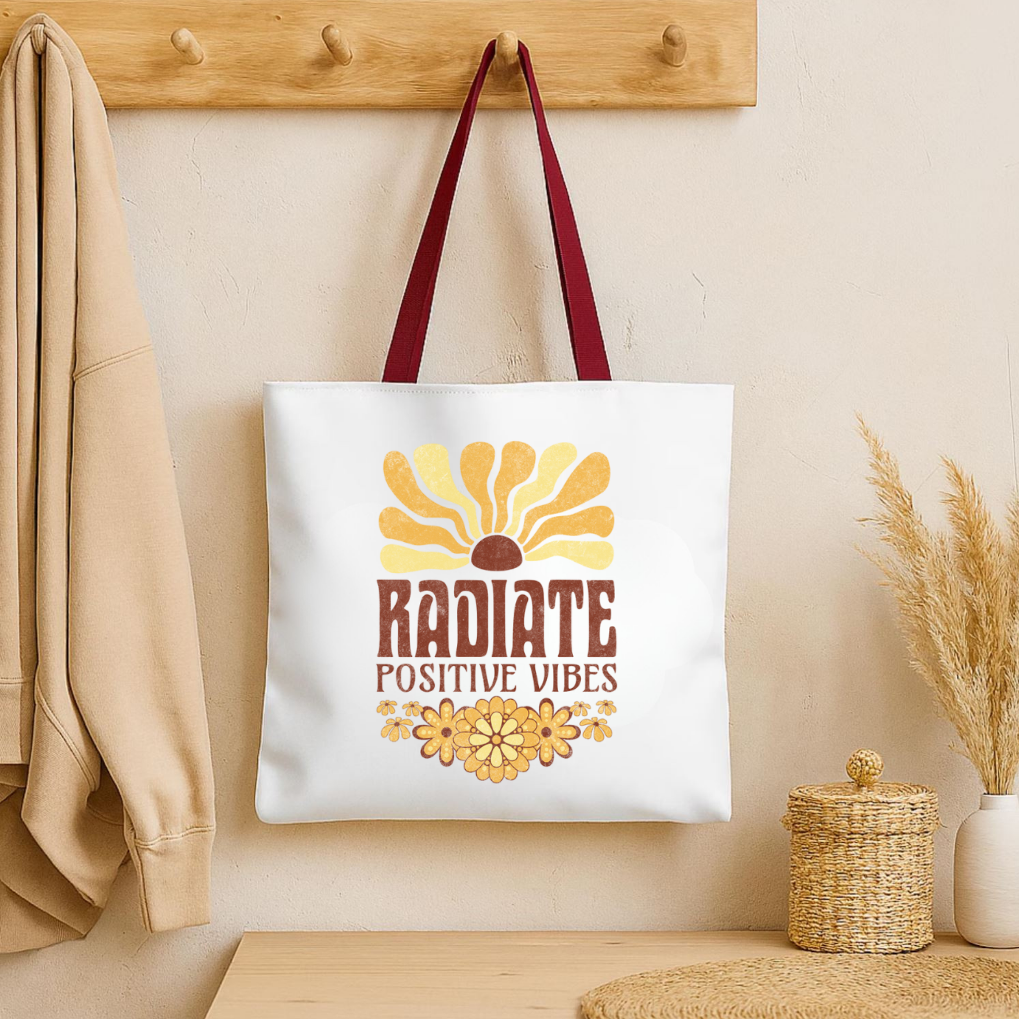Radiate Positive Vibes Tote Bag
