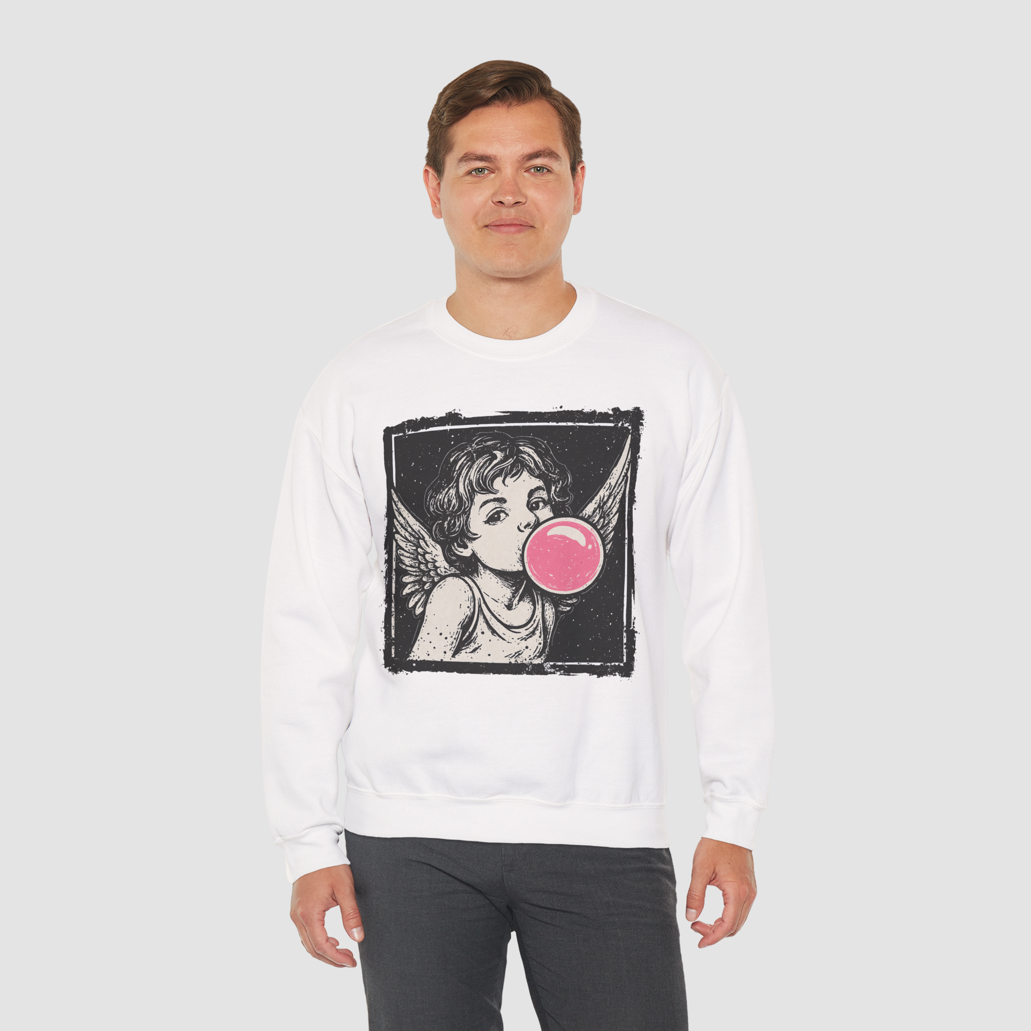 Vintage Cupid Bubblegum Graphic Crewneck