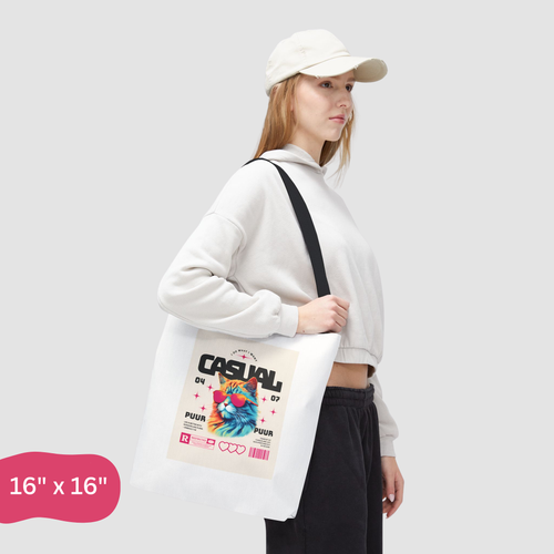 Casual Cat “I Do What I Want” Tote Bag
