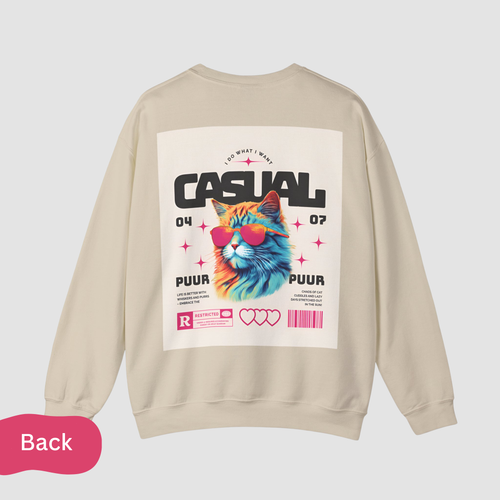 Casual Cat “I Do What I Want” Crewneck