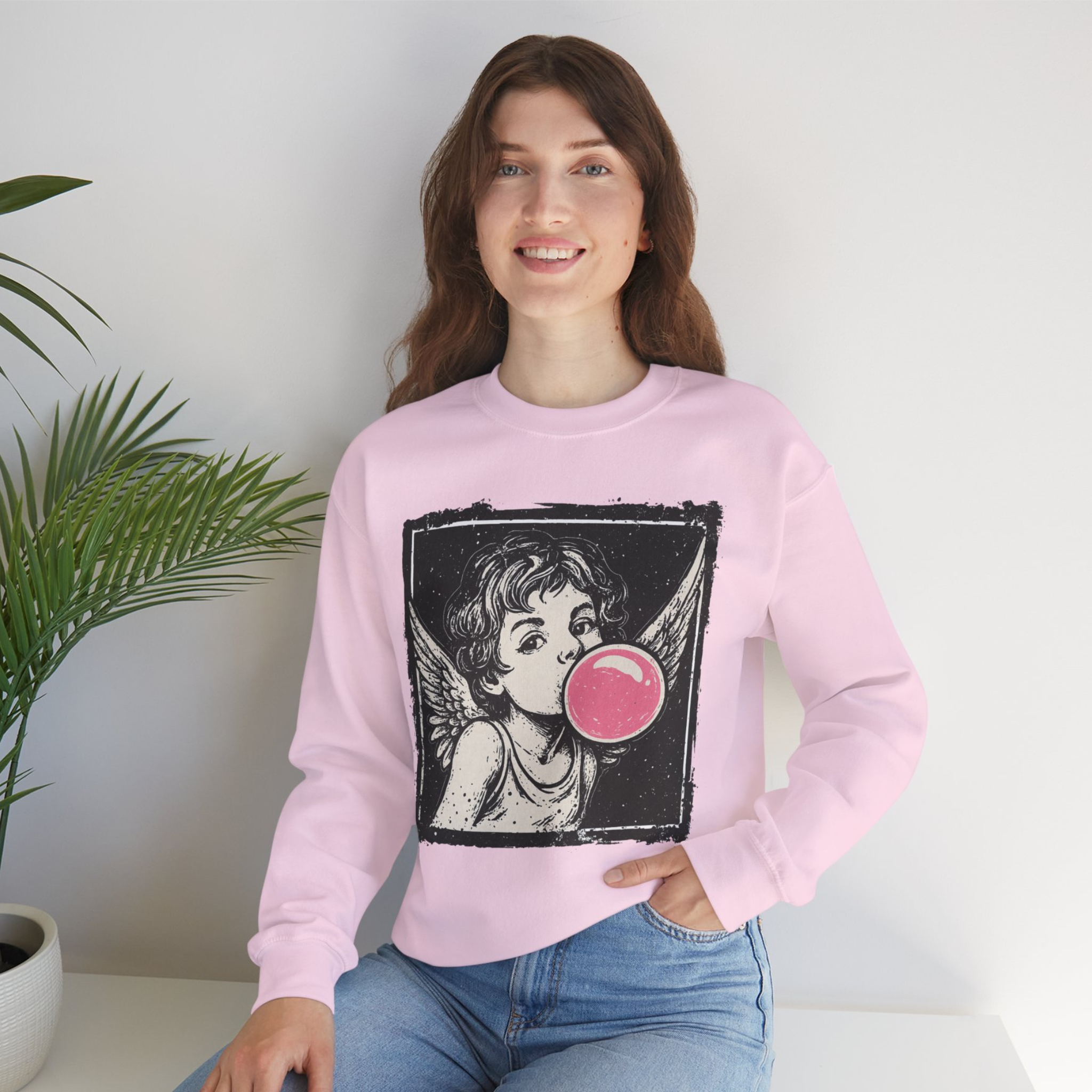 Vintage Cupid Bubblegum Graphic Crewneck